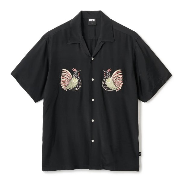 画像1: FTC "PHEASANT RAYON SHIRT" - BLACK (1)