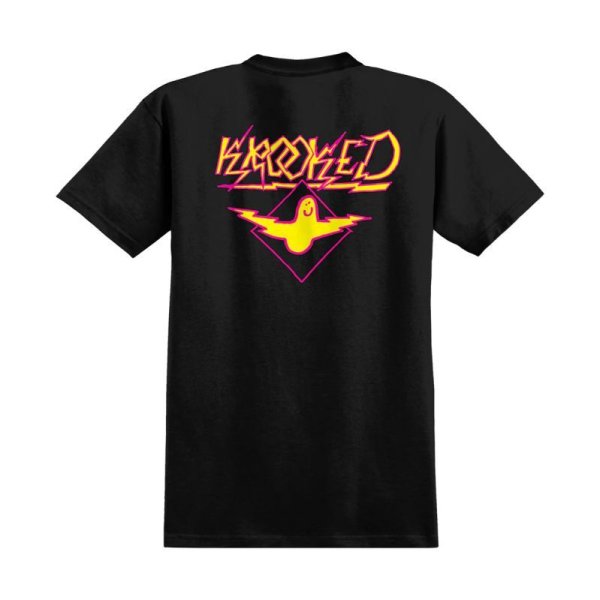 画像1: 【KROOKED】"KROOKED BIRD LIGHTNING T-SHIRT" - BLACK (1)