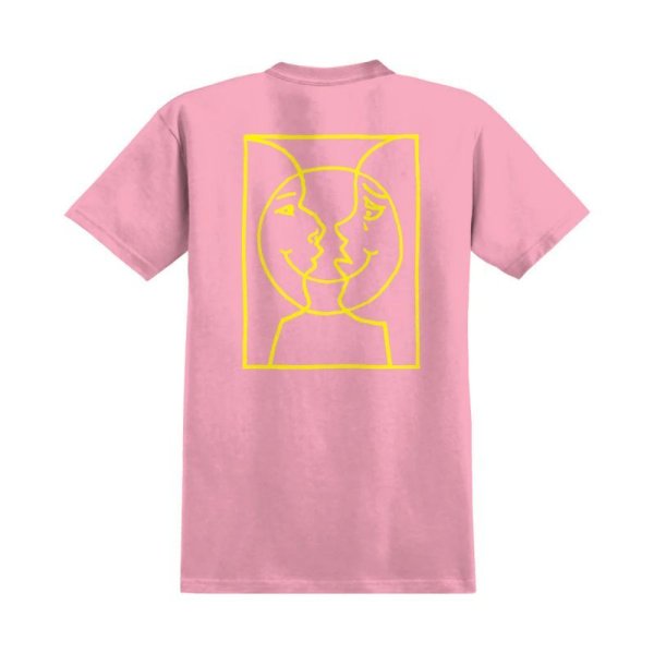 画像1: 【KROOKED】"KROOKED MOONSMILE T-SHIRT" - LT.PINK (1)