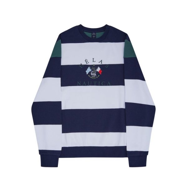 画像1: HELAS "NAUTICA X HELAS CREWNECK" - NAVY/WHITE (1)