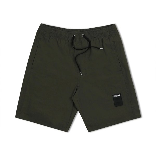 画像1: FORMER MERCHANDISE "SWAN BAGGY SWIM TRUNK" - DEEP OLIVE (1)