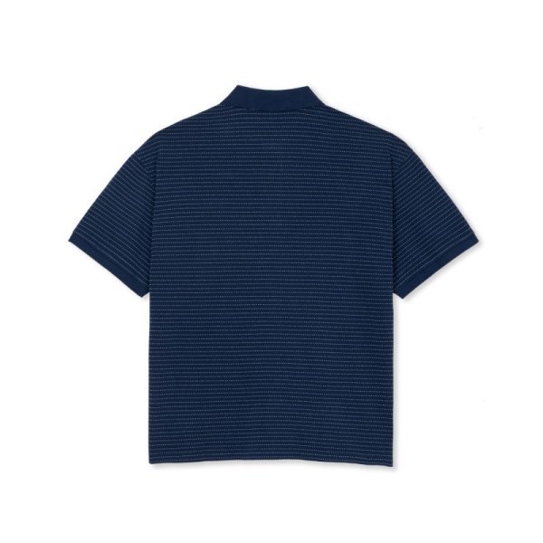 画像2: POLAR SKATE CO. "SURF POLO SHIRT DOTS" - DARK BLUE (2)