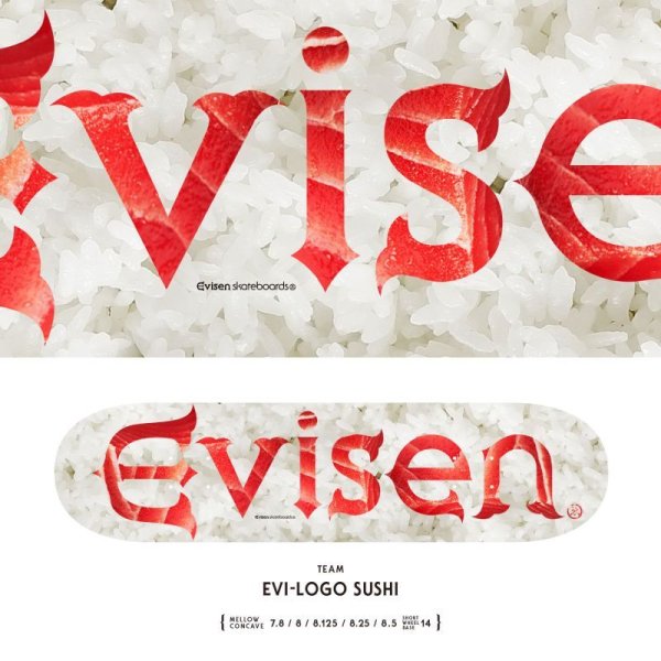 画像9: EVISEN SKATEBOARDS "EVI-LOGO SUSHI DECK" - 8.0inch (9)