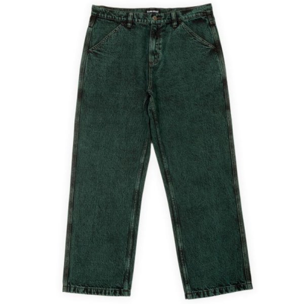 画像1: PASS~PORT.  " WORKERS CLUB DENIM JEAN " - DARK GREEN Over-Dye (1)