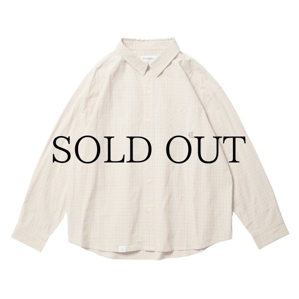 画像1: EVISEN " WILLIAM LS SHIRT " - BEIGE  (1)