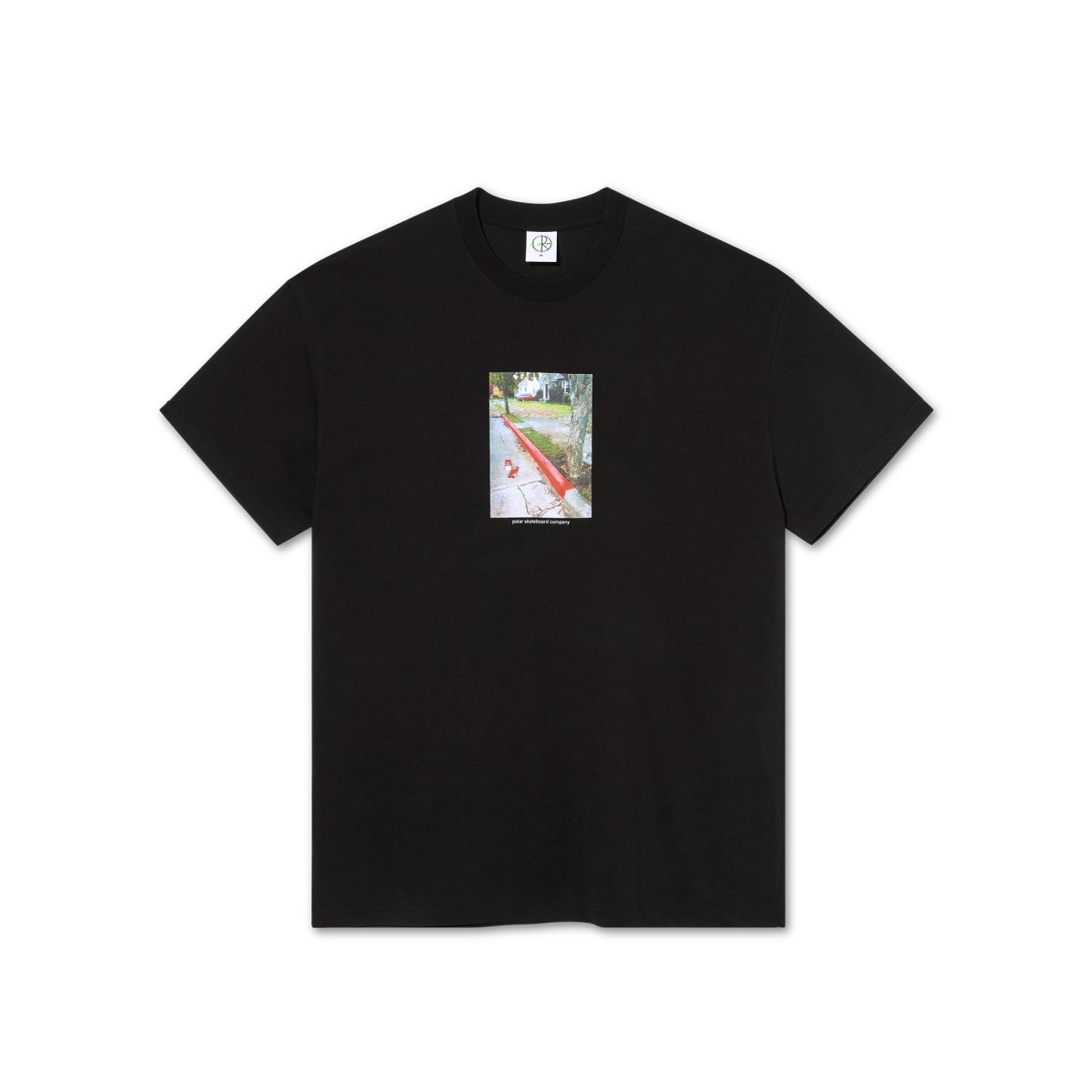 画像1: POLAR SKATE CO. " RED CURB TEE " - BLACK (1)