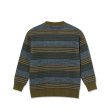 画像2: POLAR SKATE CO. " GEORGE SWEATER " - BLUE GREEN STRIPE  (2)