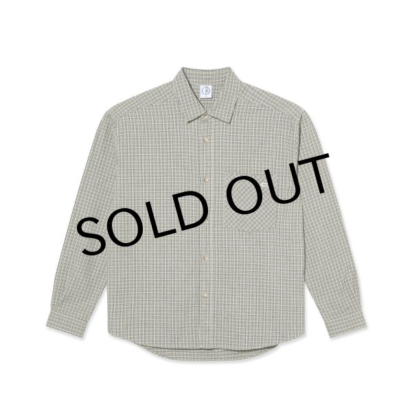 画像1: POLAR SKATE CO. " MITCHELL LS SHIRT " - CREME CHECK (1)