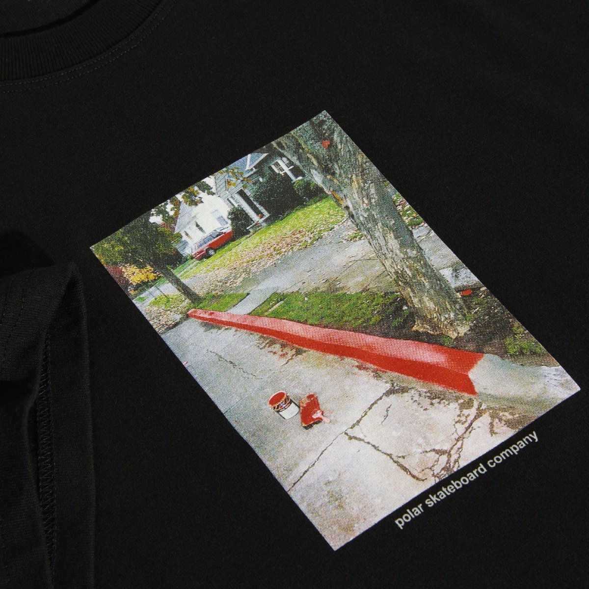 画像3: POLAR SKATE CO. " RED CURB TEE " - BLACK (3)
