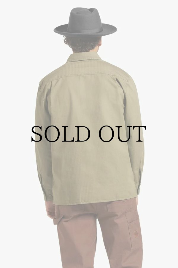 画像4: BRIXTON " SELDEN OVERSHIRT "- OLIVE SURPLUS WORM WASH (4)