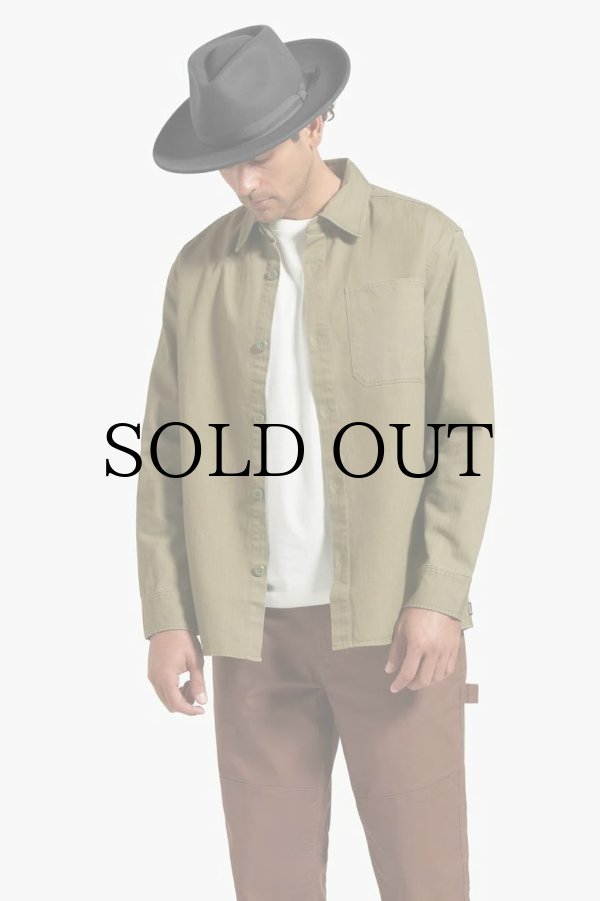 画像3: BRIXTON " SELDEN OVERSHIRT "- OLIVE SURPLUS WORM WASH (3)