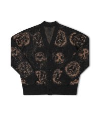 画像1: 【 SALE 】FORMER " CA BRAINSCAN CARDIGAN " - BLACK MUSHROOM   (1)