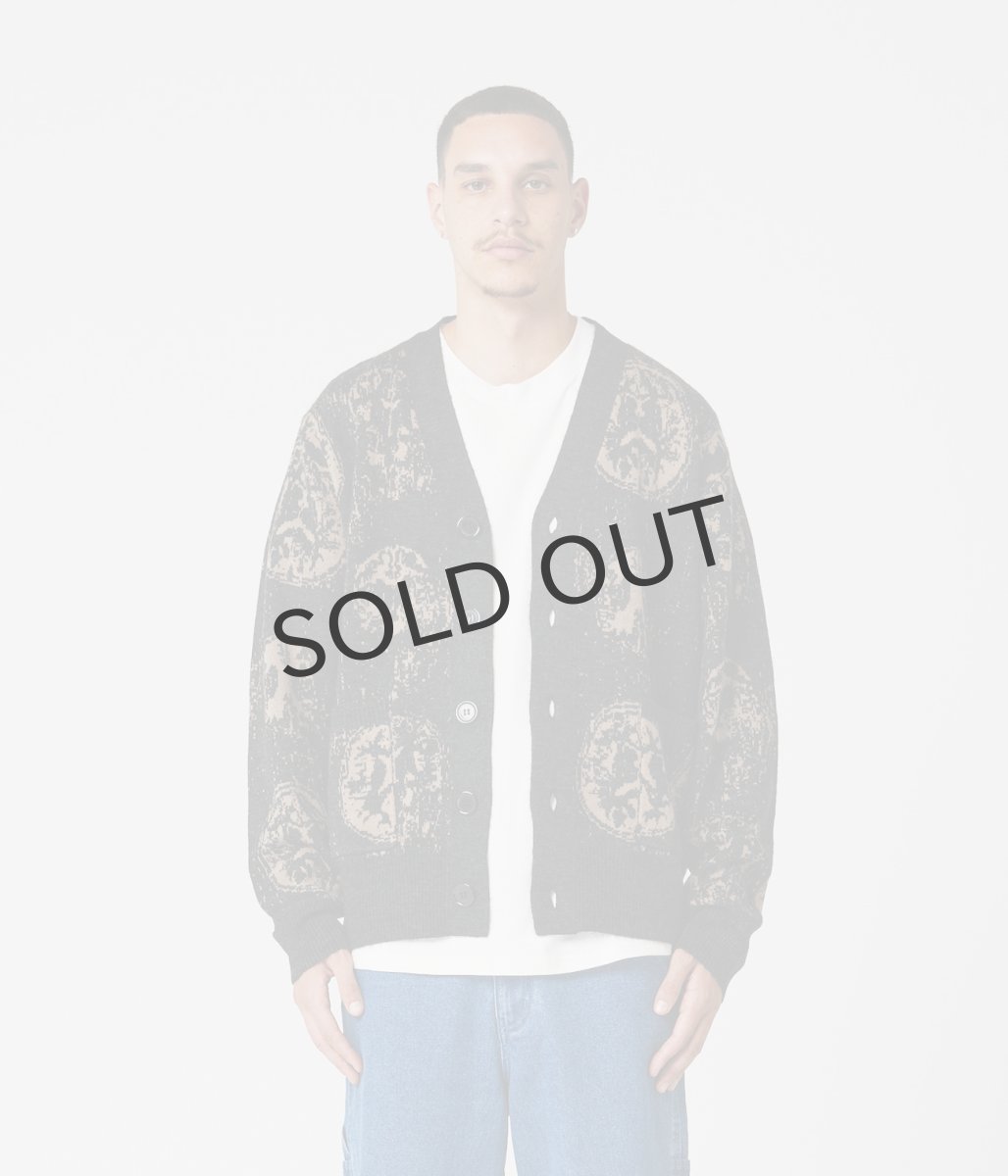画像2: 【 SALE 】FORMER " CA BRAINSCAN CARDIGAN " - BLACK MUSHROOM   (2)