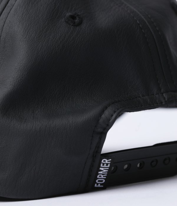 画像3: FORMER " COIL LEATHER CAP  " - BLACK  (3)