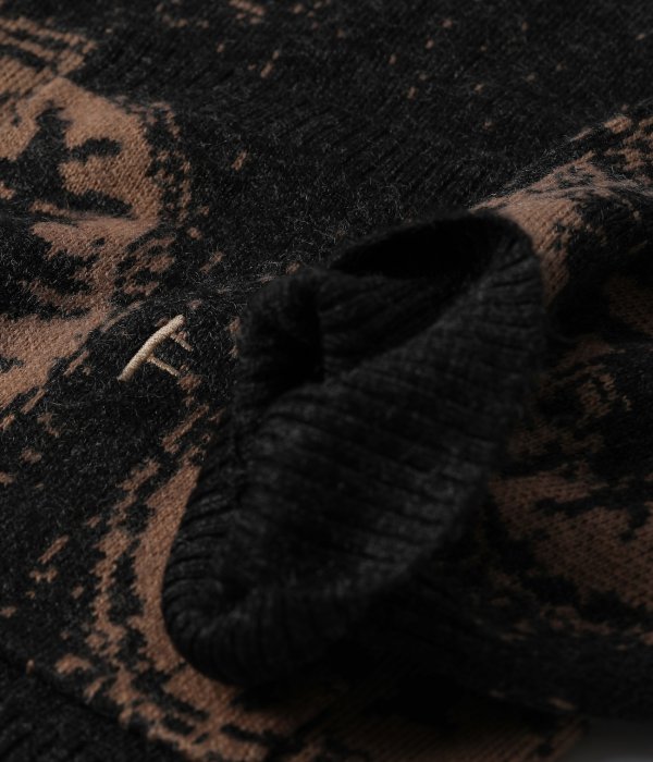 画像5: 【 SALE 】FORMER " CA BRAINSCAN CARDIGAN " - BLACK MUSHROOM   (5)