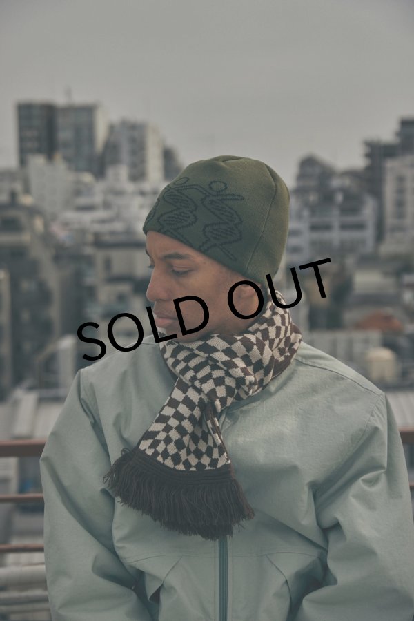画像1: COMFORTABLE REASON " DANCING DNA BEANIE " - OLIVE (1)