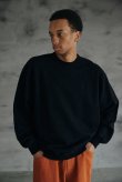 画像1: COMFORTABLE REASON " BOUCLE LOGO SWEAT " - BLACK (1)