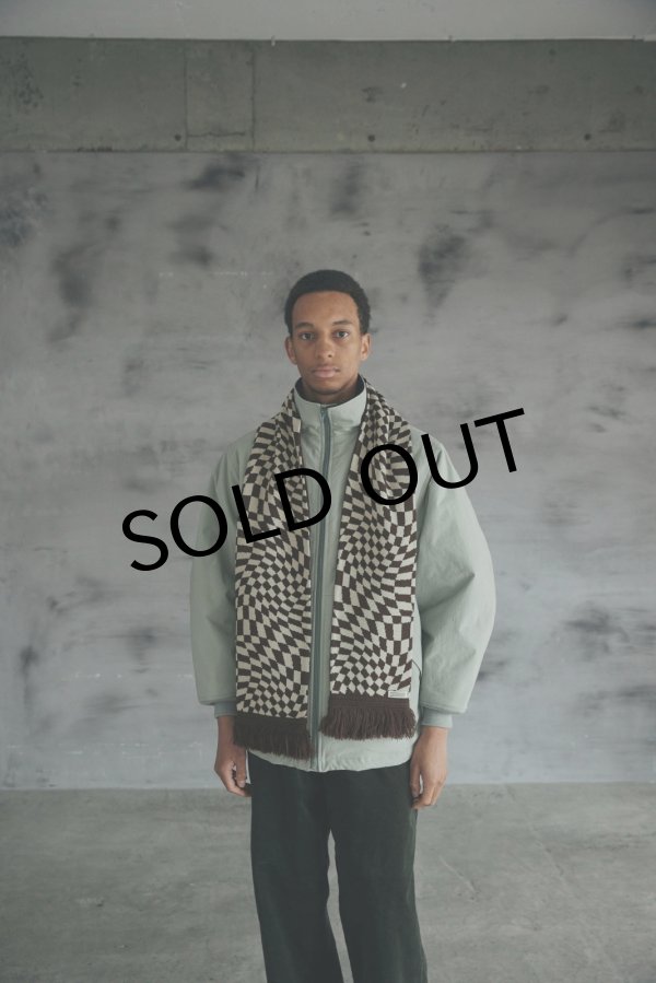 画像1: COMFORTABLE REASON " OP SCARVES " - BROWN×OFF (1)