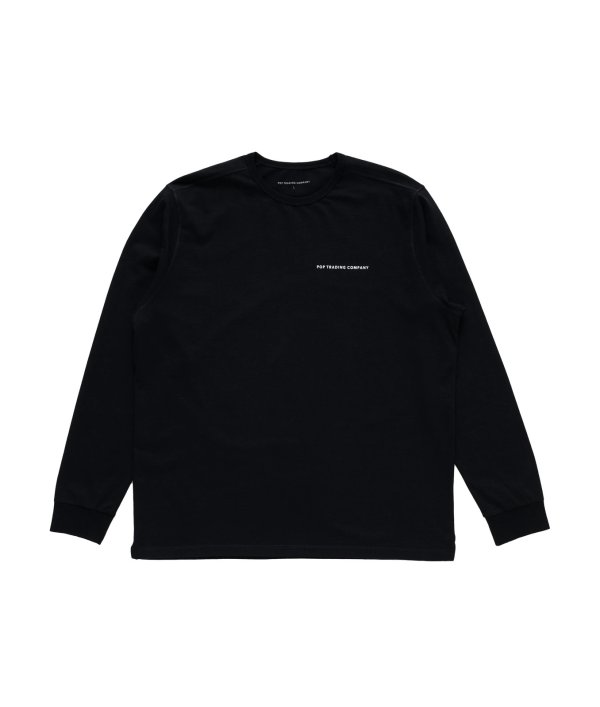 画像1: POP TRADING COMPANY " POP LOGO LONGSLEEVE TEE " - BLACK/WHITE (1)