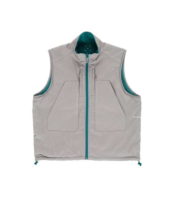 画像1: POP TRADING COMPANY " POP REVERSIBLE SAFARI VEST " - WET WEATHER/BAYBERRY  (1)