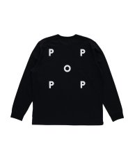 画像2: POP TRADING COMPANY " POP LOGO LONGSLEEVE TEE " - BLACK/WHITE (2)