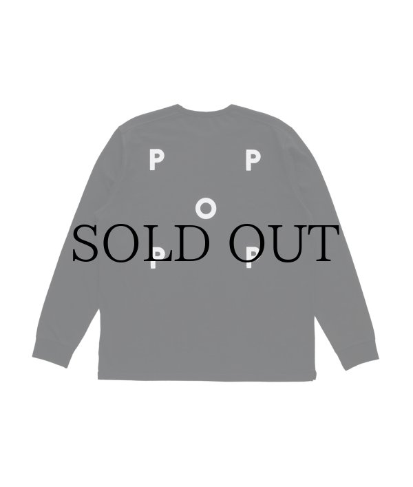 画像2: POP TRADING COMPANY " POP LOGO LONGSLEEVE TEE " - BLACK/WHITE (2)