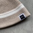 画像2: DUSK " LINE BEANIE HAT " - OATMEAL × WHITE (2)