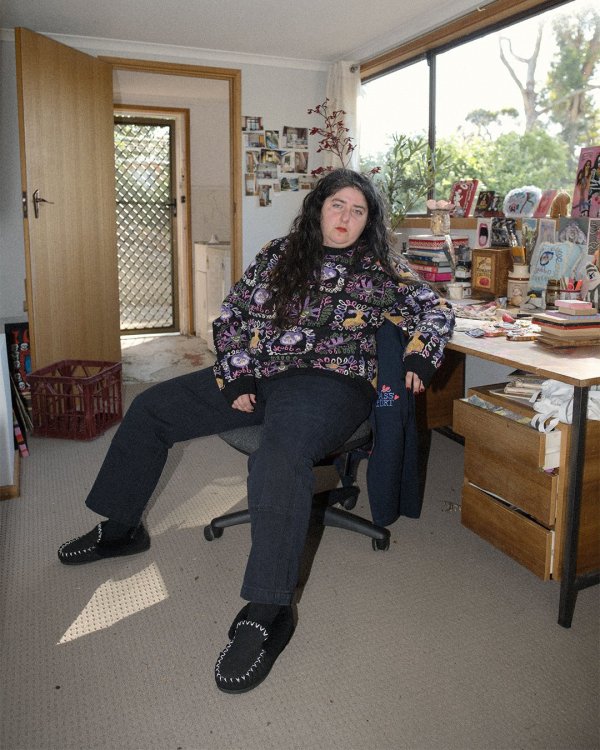 画像5: PASS~PORT.  " FACES KNIT SWEATER " - BLACK   (5)