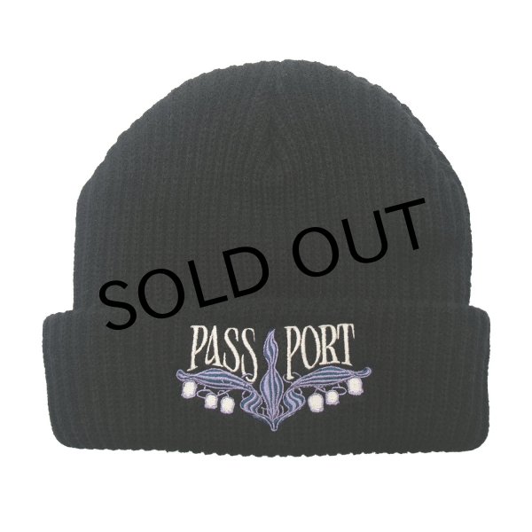 画像1: PASS~PORT.  " LILY OF THE VALLEY BEANIE " - BLACK   (1)