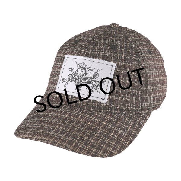 画像1: PASS~PORT.  " EDIBLE FLOWER LEAGUES CAP " - RED / BROWN   (1)