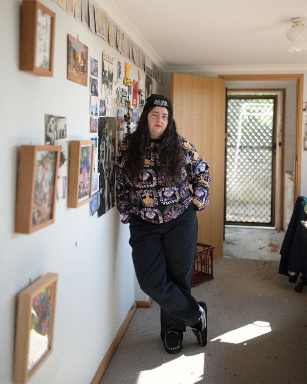 画像4: PASS~PORT.  " FACES KNIT SWEATER " - BLACK   (4)