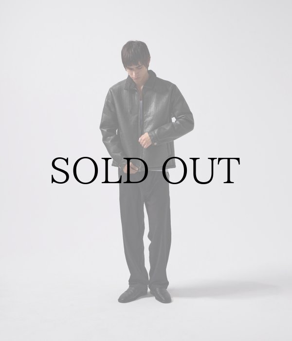 画像11: FORMER " SHERPA LEATHER JACKET " - BLACK (11)