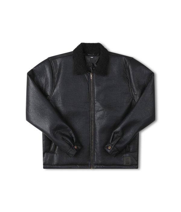 画像2: FORMER " SHERPA LEATHER JACKET " - BLACK (2)