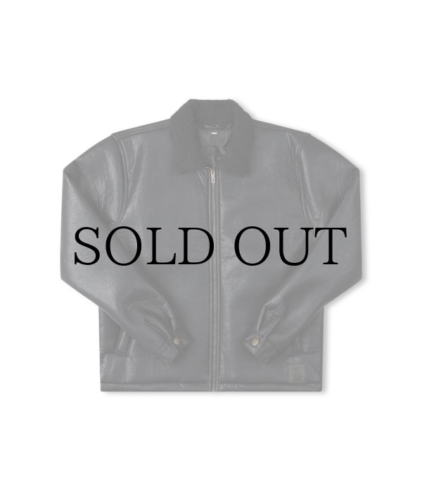 画像2: FORMER " SHERPA LEATHER JACKET " - BLACK (2)