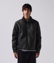 画像4: FORMER " SHERPA LEATHER JACKET " - BLACK (4)