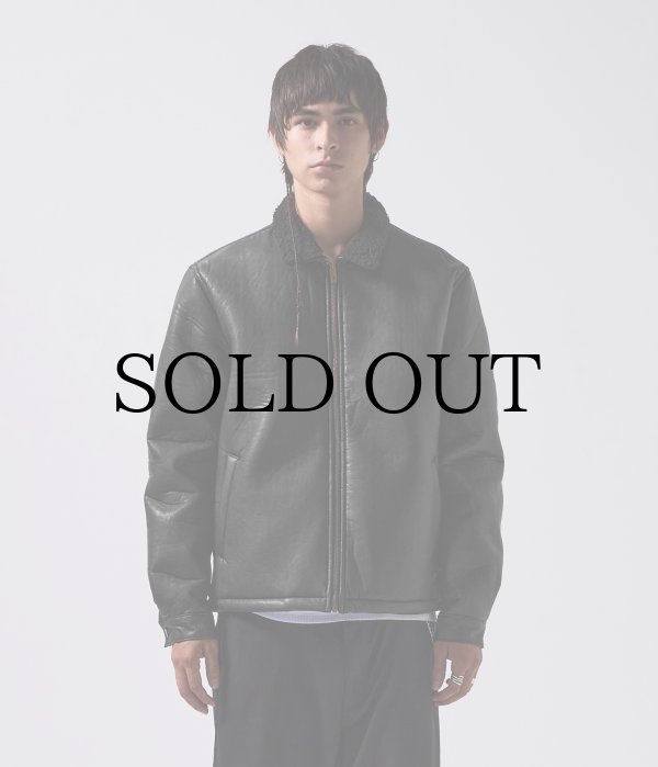 画像4: FORMER " SHERPA LEATHER JACKET " - BLACK (4)