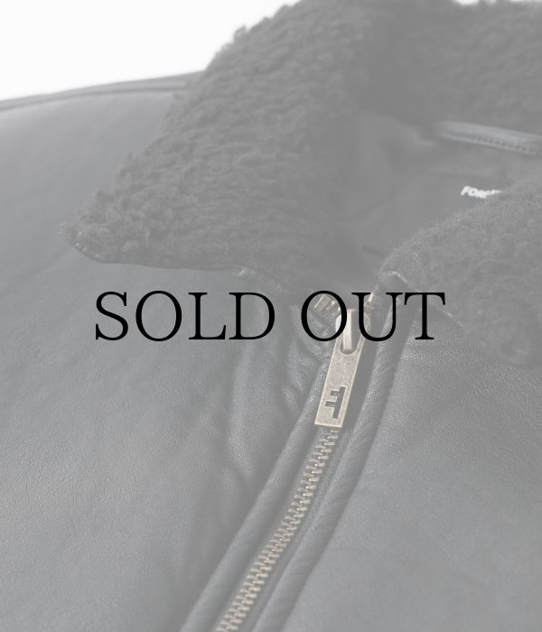 画像7: FORMER " SHERPA LEATHER JACKET " - BLACK (7)
