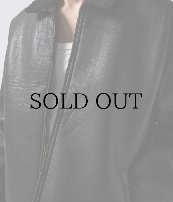 画像6: FORMER " SHERPA LEATHER JACKET " - BLACK (6)