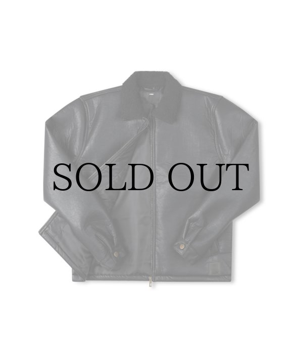 画像3: FORMER " SHERPA LEATHER JACKET " - BLACK (3)