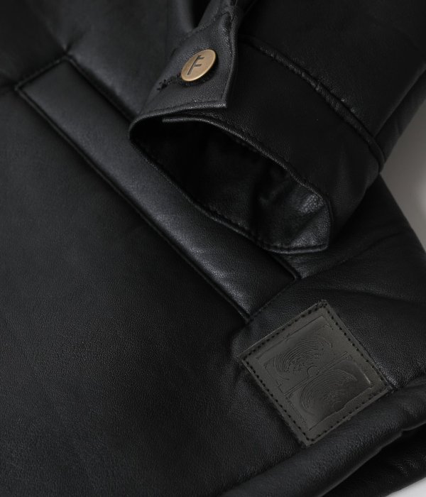 画像9: FORMER " SHERPA LEATHER JACKET " - BLACK (9)