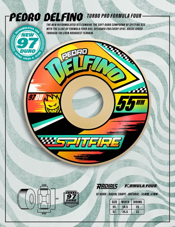 画像1: 【 SPITFIRE WHEELS 】 " FORMULA FOUR / PEDRO DELFINO TURBO " - 55mm / RADIAL 97DU   (1)