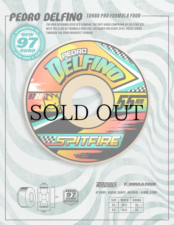 画像1: 【 SPITFIRE WHEELS 】 " FORMULA FOUR / PEDRO DELFINO TURBO " - 55mm / RADIAL 97DU   (1)