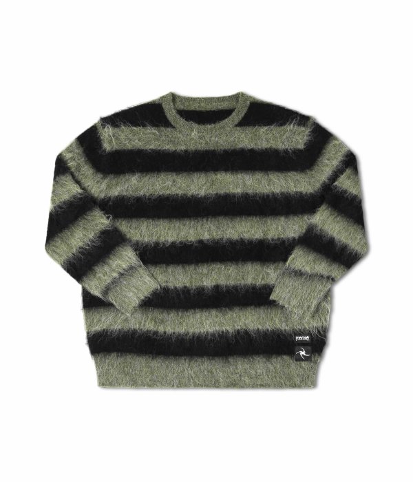 画像1: FORMER / DION AGIUS COLLECTION " DION STRIPE KNIT " - BLACK  (1)