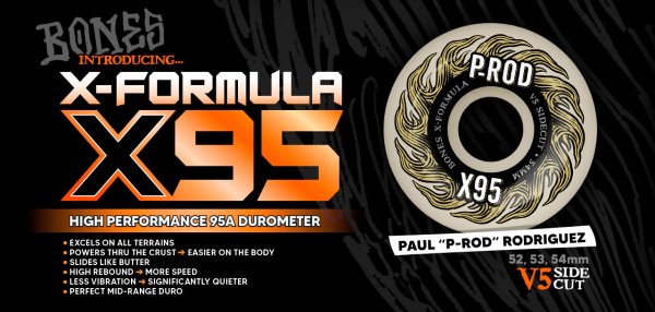 画像4: BONES " X-FORMULA P-ROD PRO MODEL" - 53MM V5 SIDECUT 95A (4)