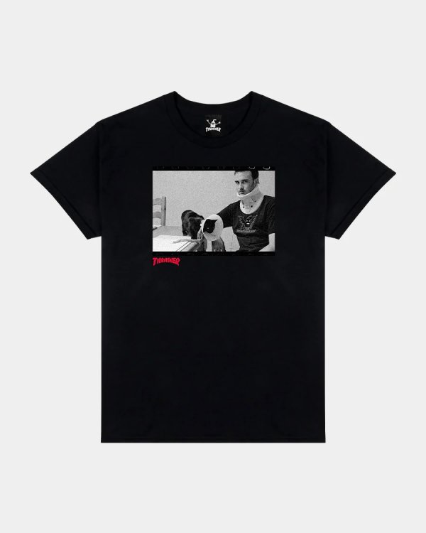 画像1: THRASHER " THRASHER × TOY MACHINE / TEMPLETON BY BURNETT PHOTO TEE " - BLACK  (1)