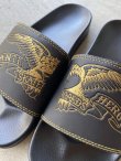 画像2: ANTIHERO " BASIC EAGLE / SLIDE SANDAL " - BLACK GOLD (2)
