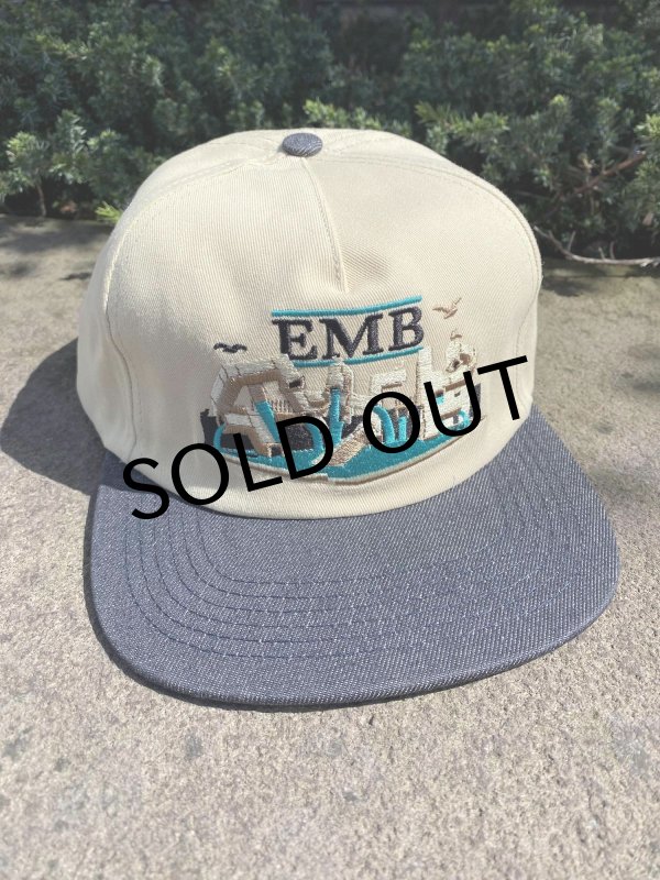 画像1: REAL " EMB SNAPBACK CAP " - TAN / CHARCOAL DENIM (1)