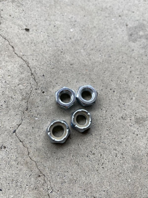 画像3: NO BRAND  " AXLE NUT " - SILVER (4個入 / トラック1set分) (3)