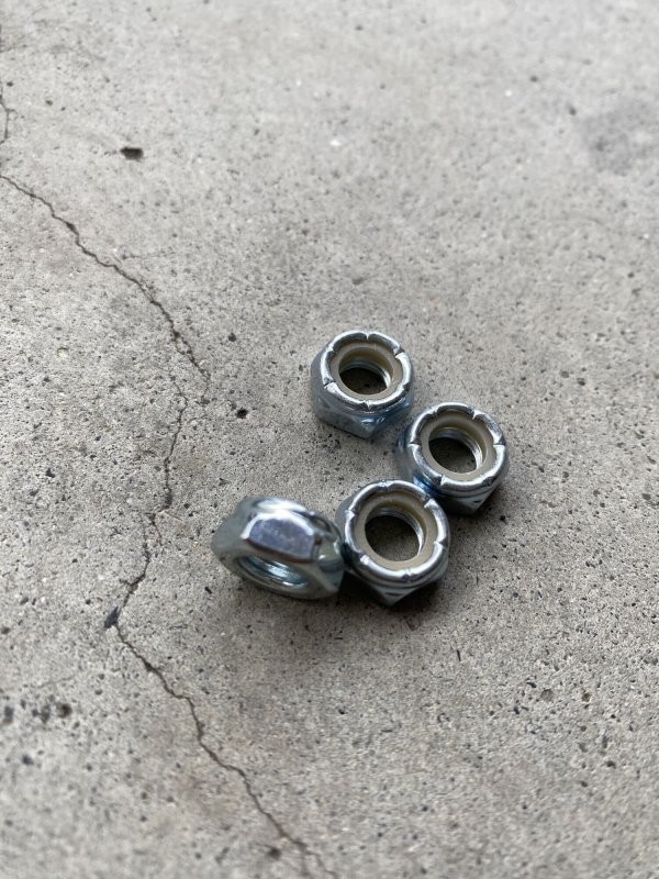 画像2: NO BRAND  " AXLE NUT " - SILVER (4個入 / トラック1set分) (2)