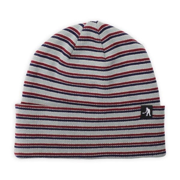 画像1: PASS~PORT.  " Organic Cotton STRIPE KNIT BEANIE " - LIGHT BLUE MULTI (1)